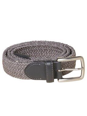 NEW FAHERTY Stretch Woven Belt in Gray  MEN'S XL